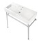 Fauceture 39" Porcelain Console Sink with Stainless Steel Legs (Single-Hole), White/Chrome VPB39171ST - alternate 1